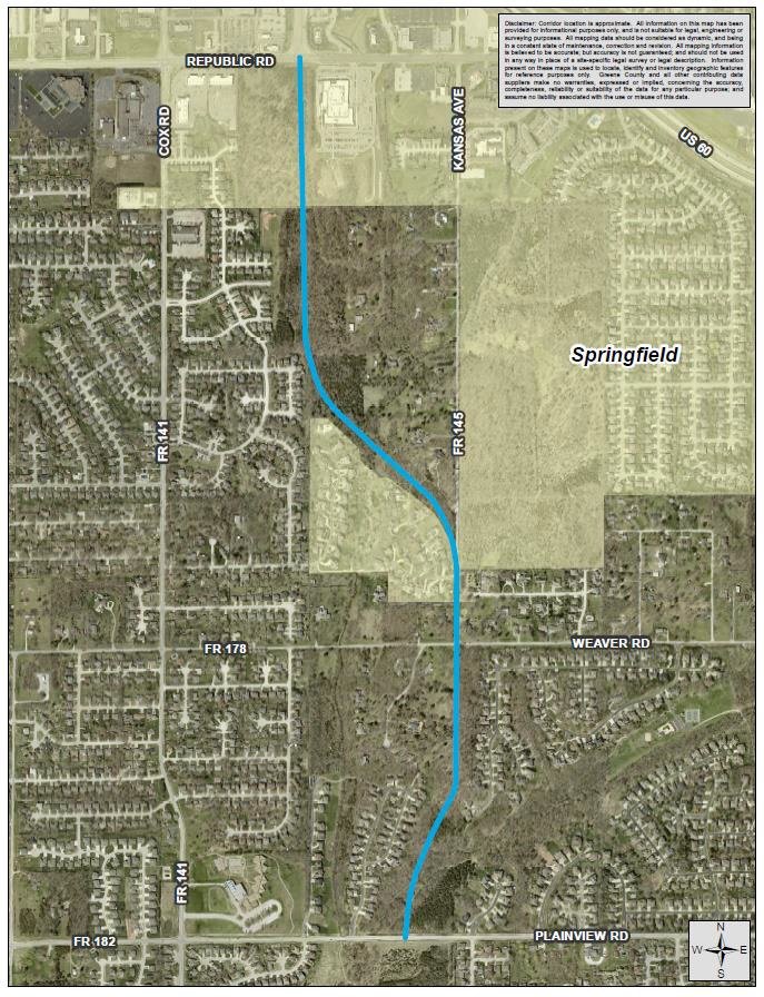 The first phase calls on the extension of Kansas Expressway between Republic and Plainview roads.